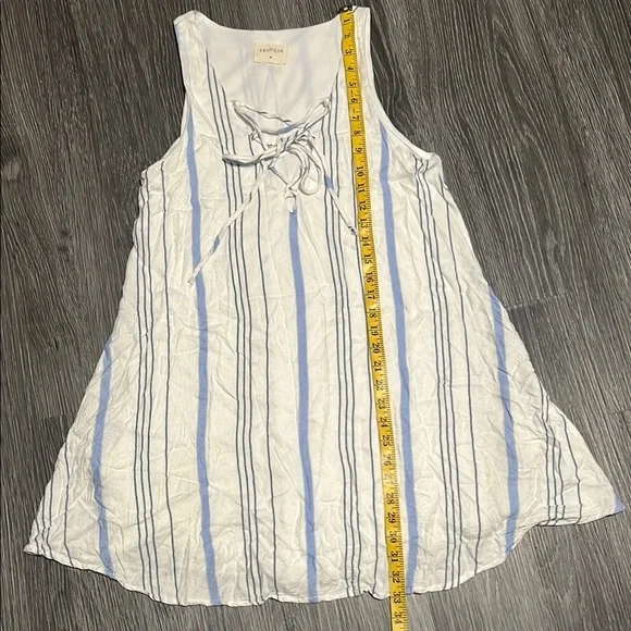Vestique Blue and White Striped Mini Dress - Picture 5 of 10